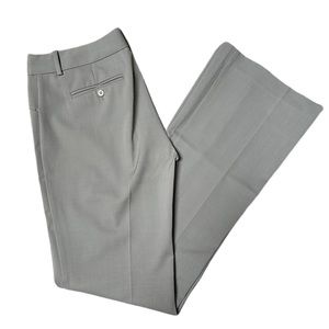 Theory - Max C Tailor Flare Beige/Grey Pinstripe Pants | Size: 6